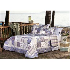 Colcha Patchwork King com 2 Portas-travesseiro Corttex Casa Irlanda 150 Fios