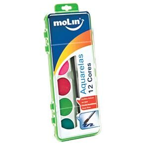 Aquarela Molin com Pincel 18380 - 12 Cores