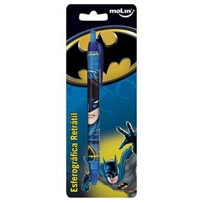 Caneta Molin Retrátil Batman 970 - Blister com 1 unidade - Azul