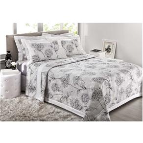 Colcha Matelassê king com 2 Portas-travesseiro Corttex Casa 200 Fios - Cinza