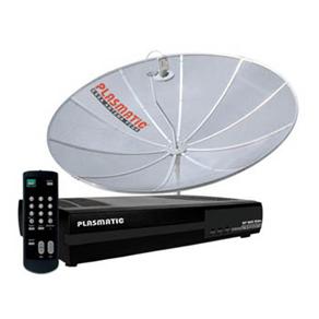 Kit Antena Parabólica Plasmatic PP Monoponto 1,50 m c/ Receptor RP600