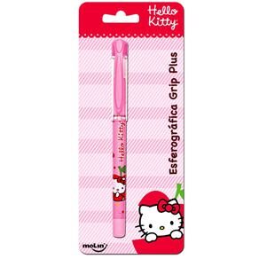 Caneta Esferográfica Molin Gripplus Hello Kitty 21605 - Azul