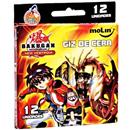 Giz de Cera Fino Bakugan Molin 20748 - 12 Cores