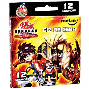 Giz de Cera Fino Bakugan Molin 20748 - 12 Cores