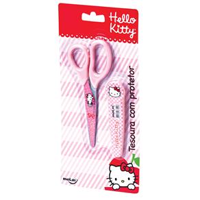 Tesoura Hello Kitty Molin 21680 - 1 Unidade com Protetor