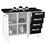 Balcão Colormaq Class Slim BT2P4GP com 2 Portas e 4 Gavetas - Branco/Preto