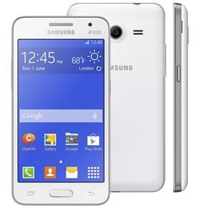 Smartphone Samsung Galaxy Core 2 Duos Branco com Tela 45quot Dual Chip