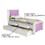 Cama Bibox Solteiro Móveis Europa Monalisa 3445 Flex c/ 2 Gavetas - Branco/Lilás/Rosa