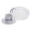 Aparelho de Jantar, Chá e Café Portofino Ubatuba de Porcelana Branco/Preto - 42 Peças