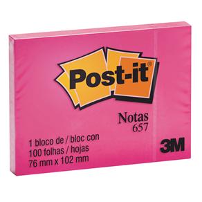 Bloco 3M Post-it Super Sticky HB004088306 com 100 Folhas - 76 x 102 mm – Rosa