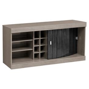 Balcão Modocasa Lugano 10085 - Carvalho Ferroso/Negro Zebrano