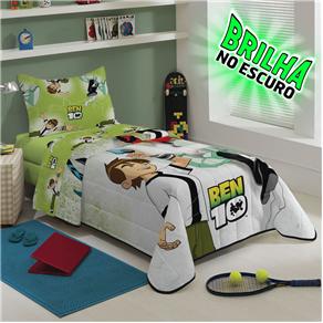 Colcha Infantil Lepper Ben 10 - Branca/Verde