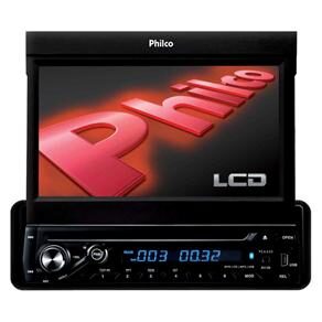 DVD Automotivo Philco PCA635 c/ Tela 7", Entrada Mini USB, Slot p/ Cartão e Bluetooth