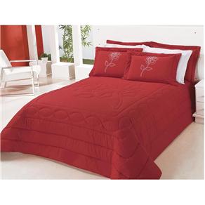 Jogo de cama Casal Juma Bouquet 150 Fios - Vermelho
