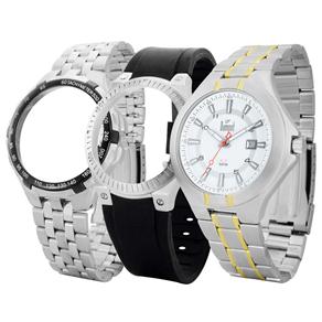 Relógio Masculino Analógico Dumont V.I.P Troca Pulseiras Tri Star SK30050B
