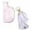Toalha de Banho Tribeca Fralda c/ Capuz e Princesa Pintada à Mão - Rosa/Branco + Naninha para Bebês Tribeca em Malha - Branco/Verde