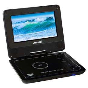 DVD Player Portátil Amvox AMD 1100 c/ Tela LCD 7", Entrada USB e Slot p/ Cartão