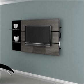 Painel Decor Multivisão com Suporte de TV - Ciliegio/Preto