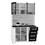 Cristaleira Colormaq Class Master com 5 Portas e 4 Gavetas - Branco/Preto