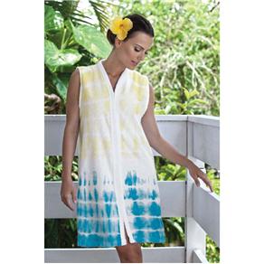 Roupão Lepper Bali Verão - Branco/Amarelo/Azul