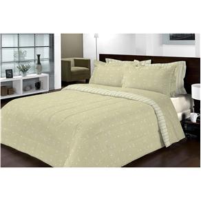 Jogo de Cama Casal Camesa Maschio Floral 270 Fios - Verde