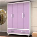 Guarda-Roupa Bartira City com 4 Portas e 1 Gave...