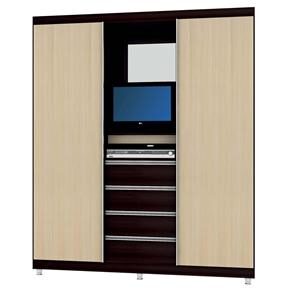 Guarda-Roupa Bartira Fortaleza com 2 Portas e 4 Gavetas - Tabaco/Maple
