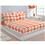Colcha Matelada Solteiro com 1 Porta-travesseiro Camesa Gráfica Argile 180 Fios - Laranja
