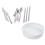 Faqueiro Tramontina Malibu 91 Peças - Inox + Travessa Refratária Inova Redonda Branca D157073 - 21,5cm