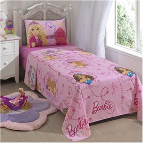 Jogo de Cama Infantil Lepper Barbie Escola de Princesas