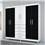 Guarda-Roupa Bartira Signus com 6 Portas e 4 Gavetas - Branco/Preto