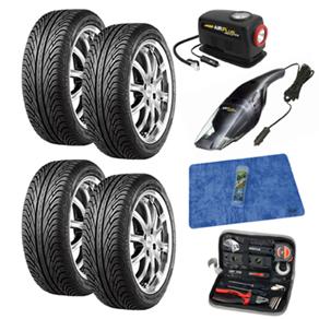4 Pneu Altimax 195/60 R15 + Compressor de Ar 12V + Aspirador de Pó p/ Carro 12V + Jogo de Ferramentas Schulz - 13 Peças + Toalha Mágica