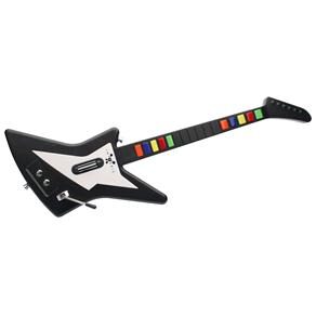Guitarra Integris sem Fio com 10 Botões para PS2 - Preta/Branca
