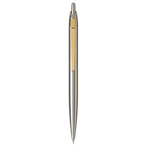 Caneta Molin Pure 6133025 - Prata com Clip Dourado