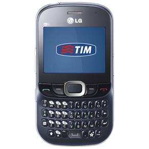 Celular Desbloqueado TIM LG C365 Preto/Azul QWERTY, Câmera 2MP, Rádio FM, MP3, Bluetooth, Wi-Fi, Fone de Ouvido e Cartão 2GB