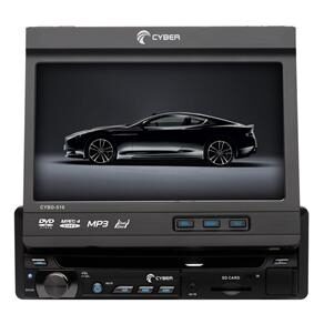 DVD Automotivo Cyber Sound CYBD-510 c c/ Tela 7", Entrada Auxiliar Frontal, USB e Slot p/ Cartão