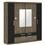Guarda-Roupa Kappesberg com 4 Portas S744 - Teca Itália/Preto