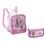 Necessaire Pacific Jolie Lovely Bird 909D17 - Lilás + Lancheira Pacific Feminina Jolie Lovely Bird 909B09 - Rosa