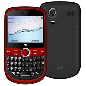 Celular Desbloqueado ZTE X993 Vermelho com Teclado Qwerty, Dual Chip, Câmera 2MP, Bluetooth, Rádio FM, MP3 e Fone de Ouvidor