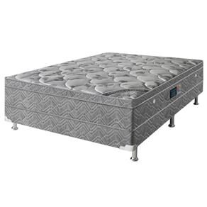 Cama Box Conjugado Simbal Cremona com Molas Pocket Casal 54x138x188cm - Cinza