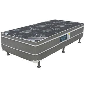 Cama Box Conjugado Simbal Vareze Spring com Molas Bonnel Solteiro 52x88x188cm - Cinza