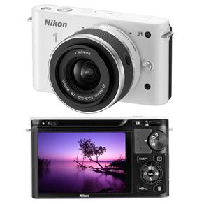 Câmera Digital Nikon1 J1 Branca c/ 10.1MP, Visor LCD 3.0”, Vídeo em Full HD (1080p), Detector de Face e PictBridge 