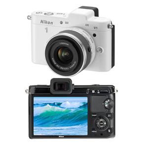 Câmera Digital Nikon1 V1 Branca c/ 10.1MP, Lente 10-30mm VR, Visor LCD 3.0”, Vídeo em Full HD (1080p), Detector de Face e PictBridge 