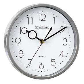 Relógio de Parede Herweg Plástico Cinza 6316 - 28cm