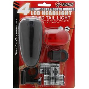 Kit de Farol e Lanterna para Bicicletas Track Bikes 02.05 - Preto