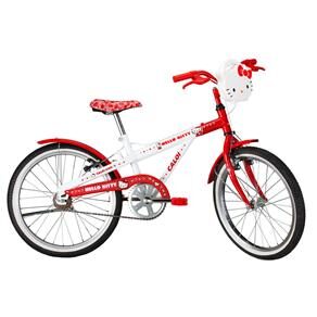 Bicicleta Hello Kitty Aro 20 Caloi - 45001519265 - Vermelha
