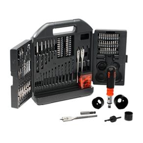 Jogo de Brocas e Pontas Black&Decker A7148-XJ com Parafusadeira Manual Catracada, Buchas, Parafusos e Maleta para Transporte