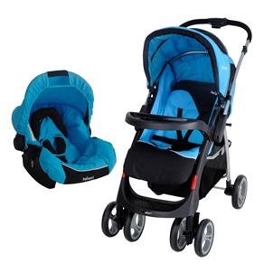 Carrinho de Bebê Infanti Travel System Gaggia E19 899I Contour Sky com Bebê Conforto