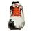 Chuteira Lotto Campo Groovy FG Branco/Laranja.