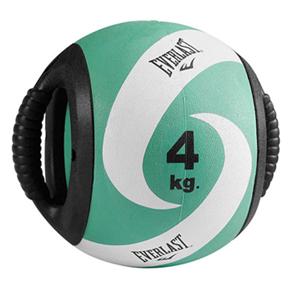 Medicine Ball Everlast 4 Kg com Alça - Verde/Preta